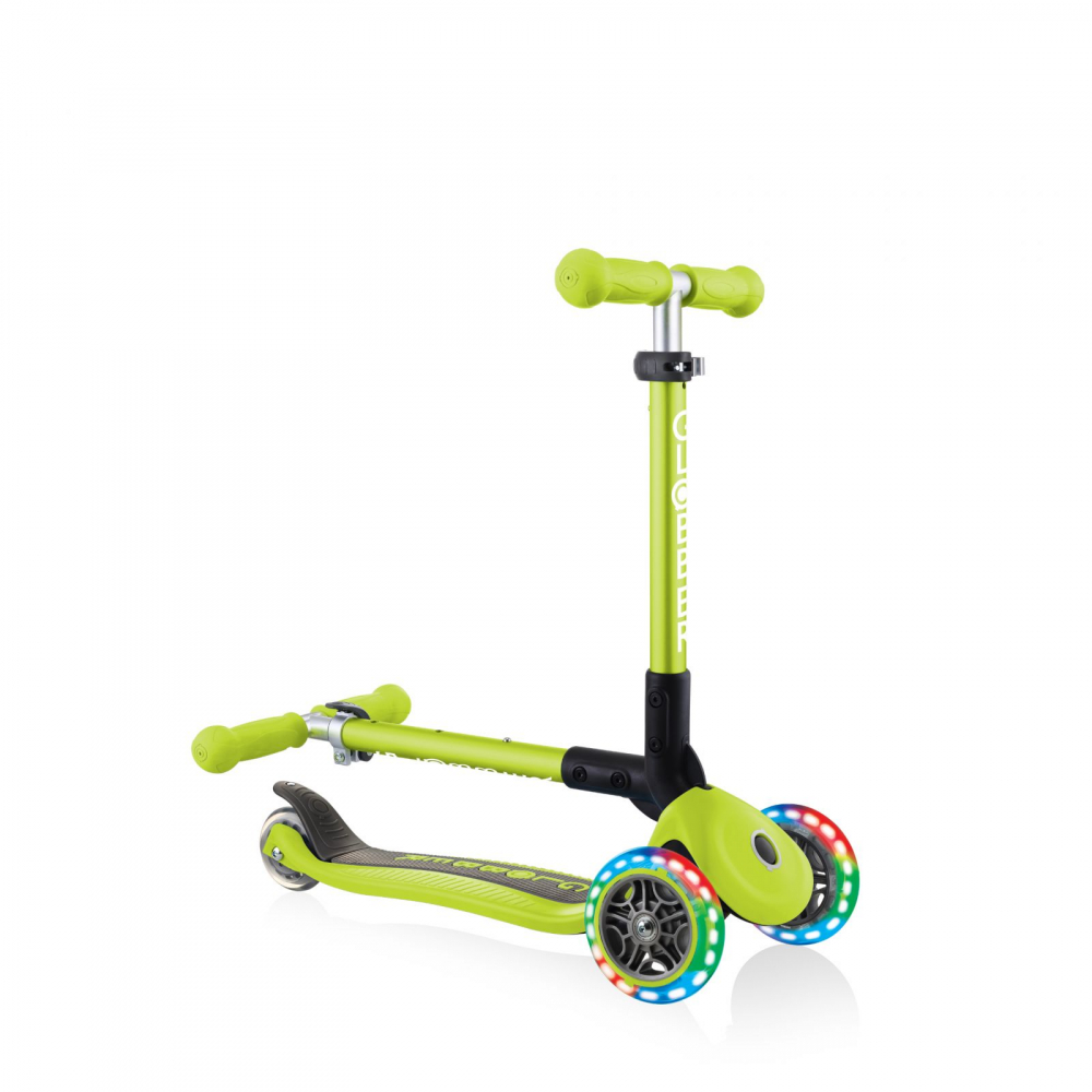 Trotineta Globber Junior Verde 3 Roti LED Pliabila - imagine 7