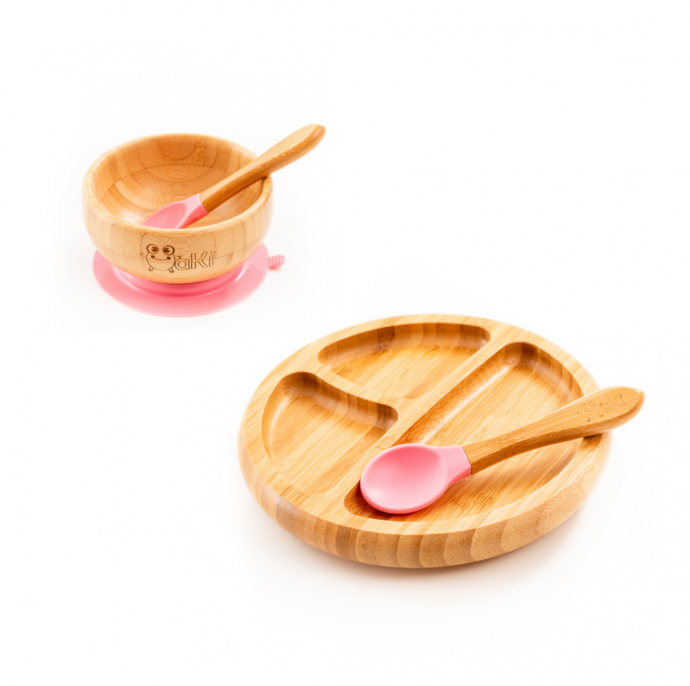 Set Diversificare Bambus Oaki, Roz, 3 Piese - imagine 7