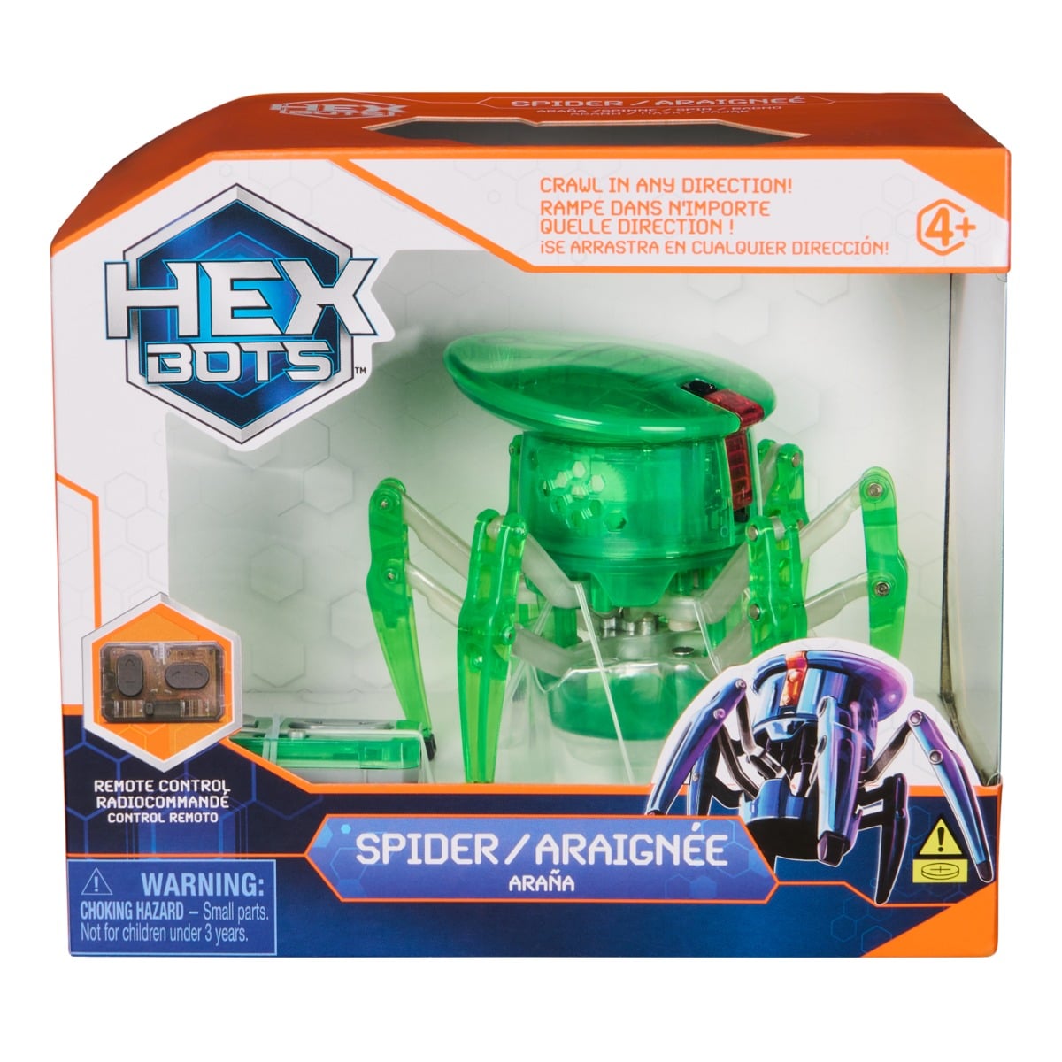 Paianjen Interactiv Hexbots cu Telecomanda, Verde