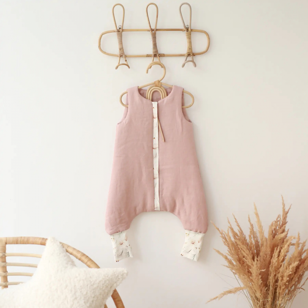 Sac de dormit Babyly roz pudra, 2-2.5 TOG - imagine 2