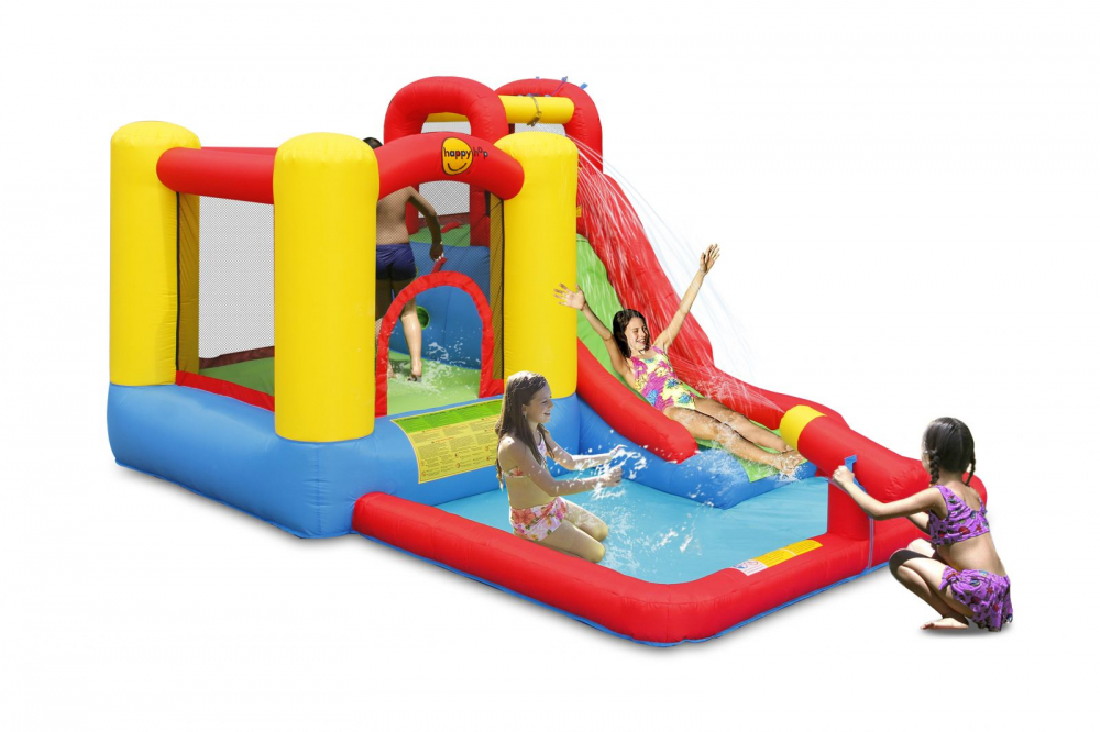 Saltea Gonflabilă Happy Hop cu Piscină și Tobogan - imagine 2