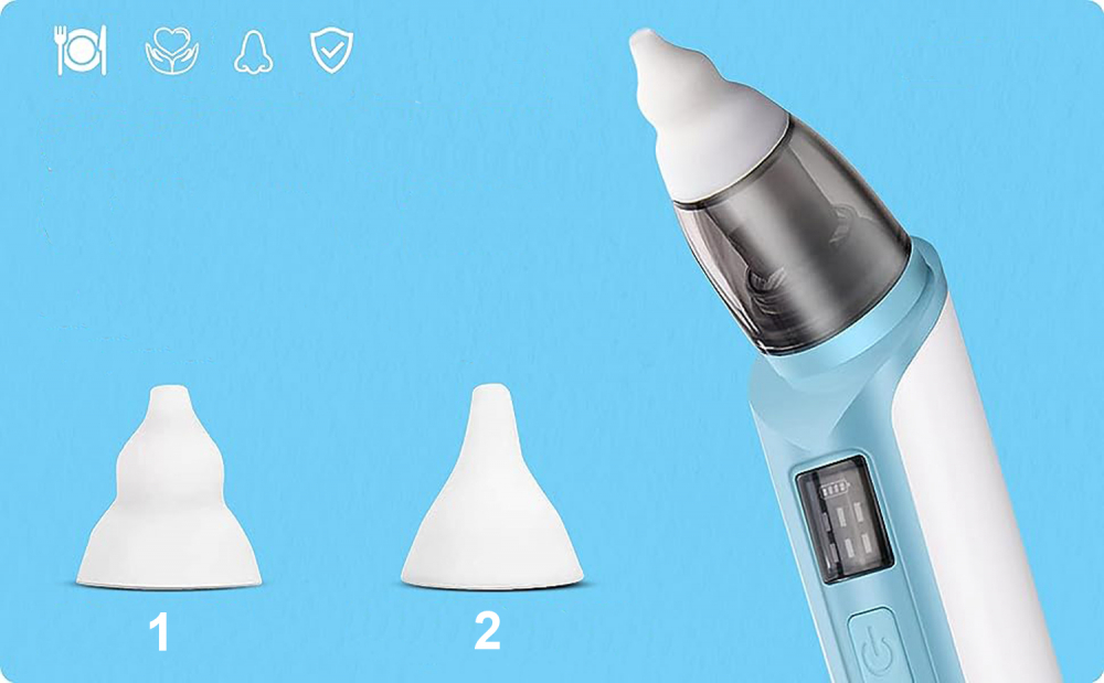 Aspirator Nazal NiceKids Blue, 6 Moduri, USB - imagine 4