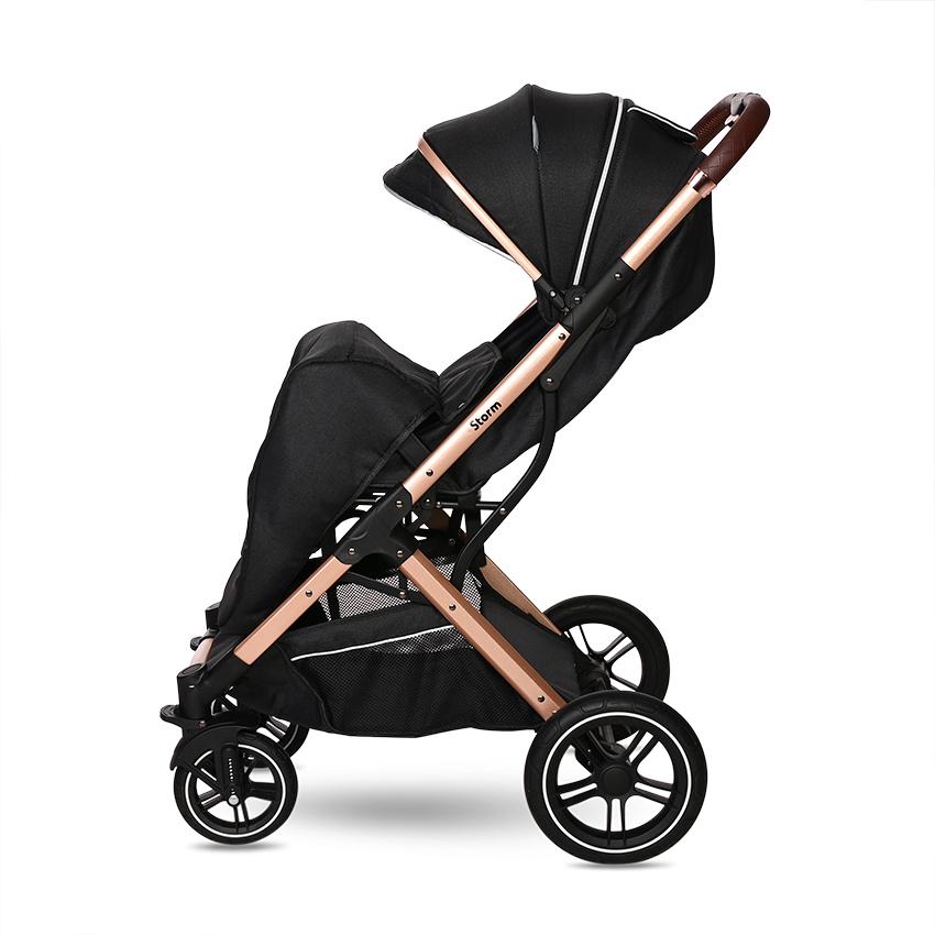 Carucior Lorelli Storm Luxe Black, Aluminiu, pana la 22kg - imagine 3
