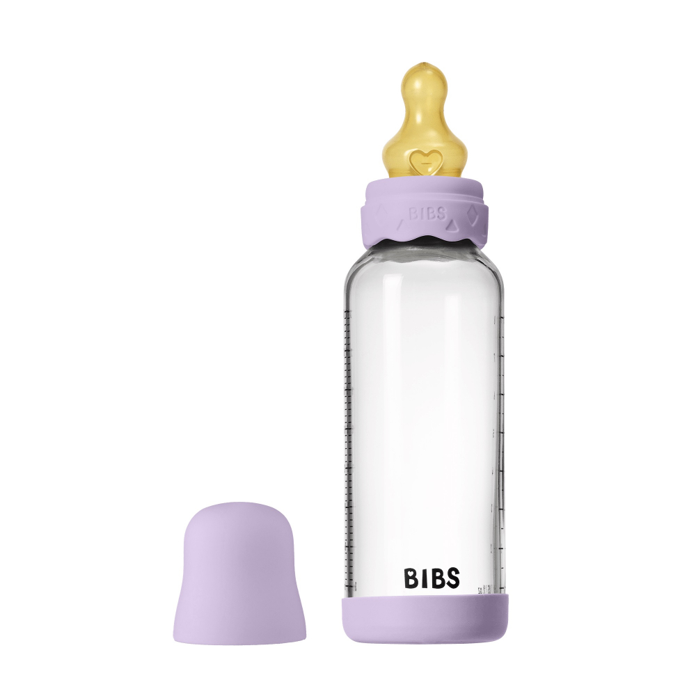 Biberon Anticolici Bibs Bohome din Sticlă Violet