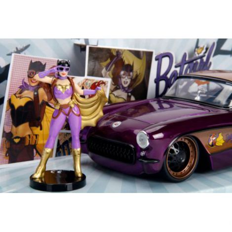 Simba Masinuta Metal Batgirl 1957 Chevy DC Comics - imagine 8