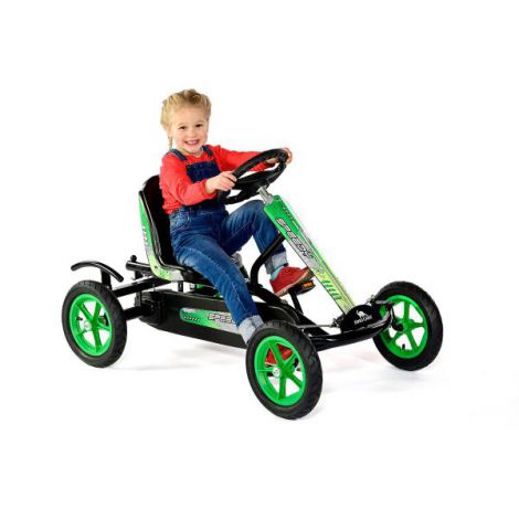 Dino Cars Speedy BF1 Kart Pedale Negru-Verde - imagine 4