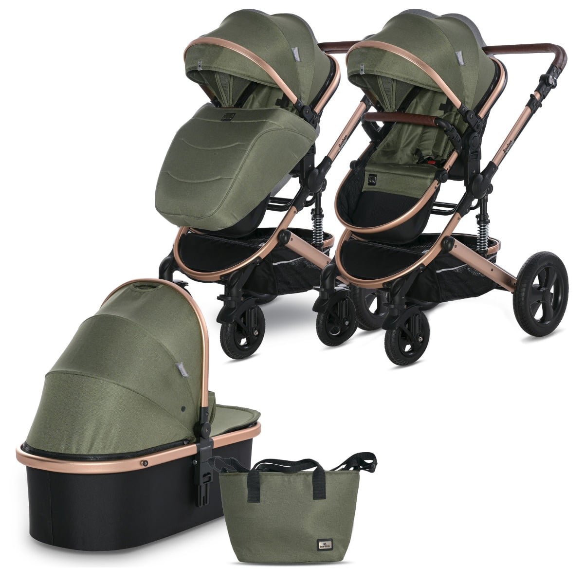 Carucior 3-in-1 Lorelli Boston, Loden Green