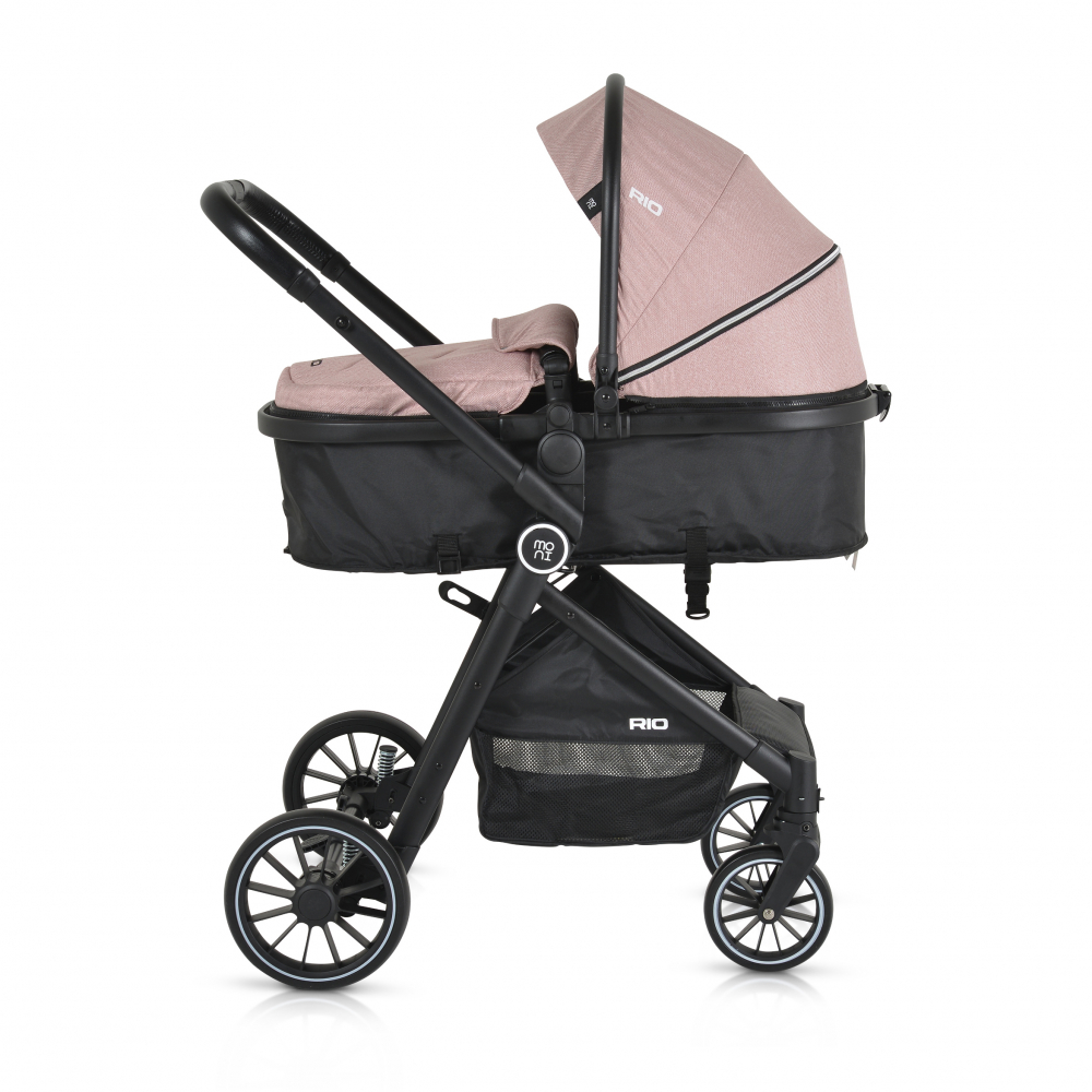 Carucior Moni Rio 2in1 Aluminiu, Roz - imagine 6