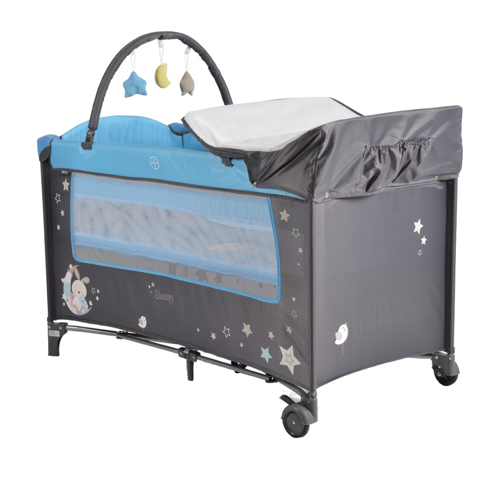 Patut Pliabil Moni Sleepy 2in1 Calatorie Blue - imagine 8