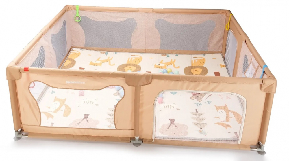 Tarc Joaca Nichiduta Beige 180x200cm Siguranta - imagine 4