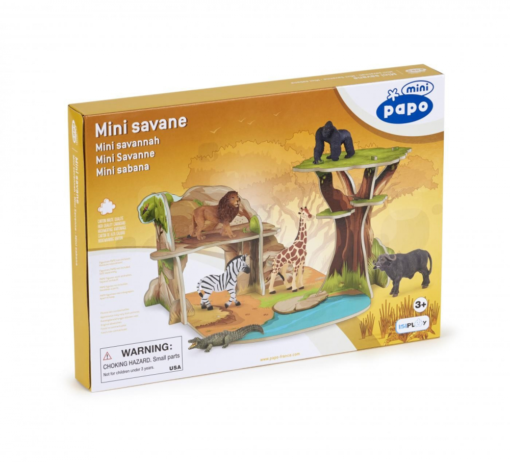 Papo Mini Display Savana - Jucării Educativo-Creative