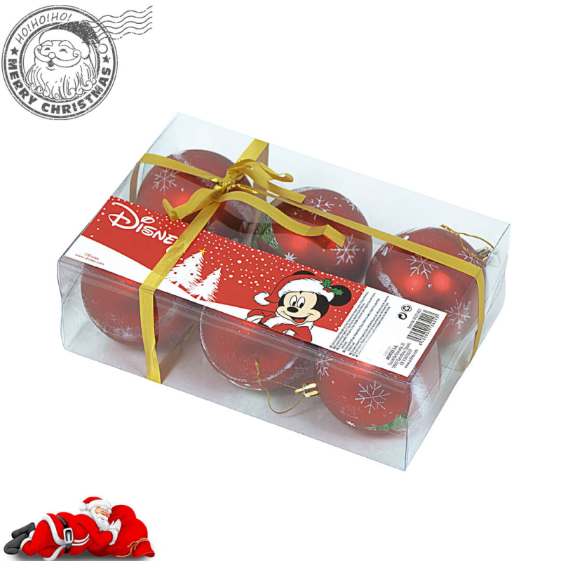 Set 6 Globuri Mickey Mouse 8 cm