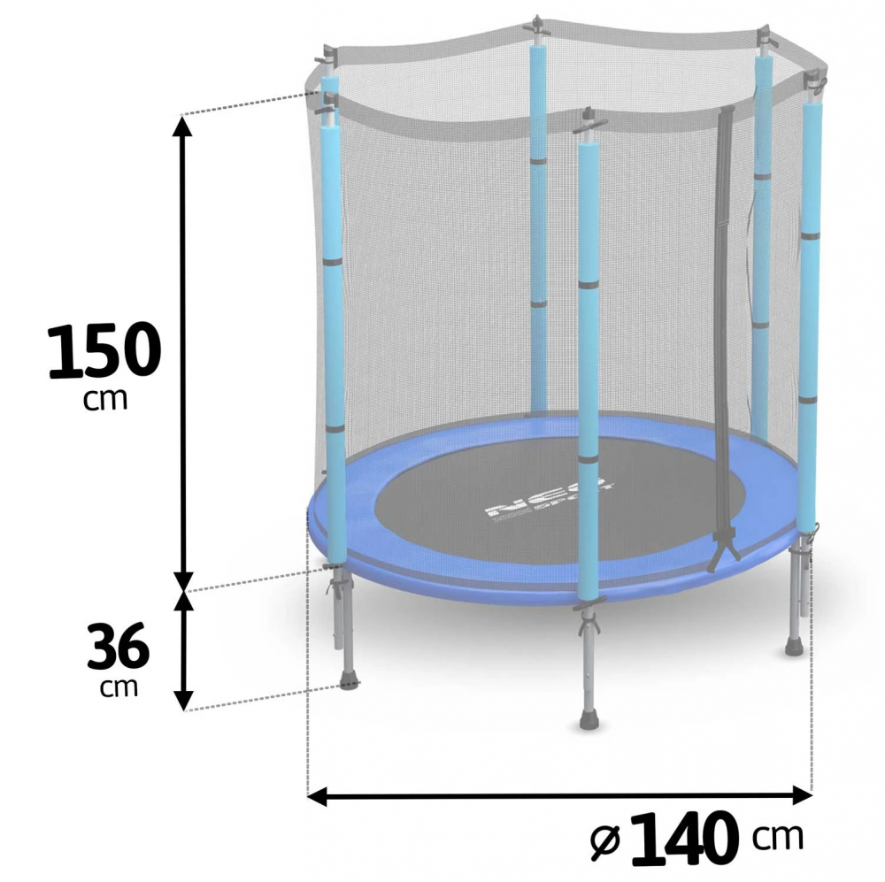 Trambulina Neo-Sport 140 cm, cu Plasa Exterioara - imagine 8