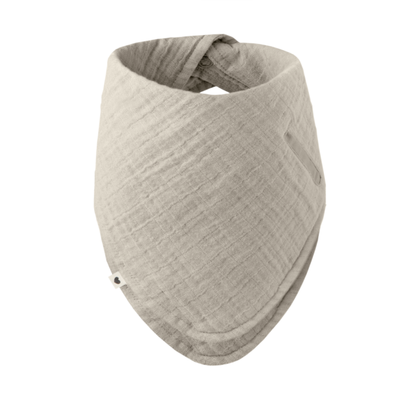 Bavetică Bibs Bandana Sand, Bumbac Organic, cu Buzunar Suzetă - imagine 4