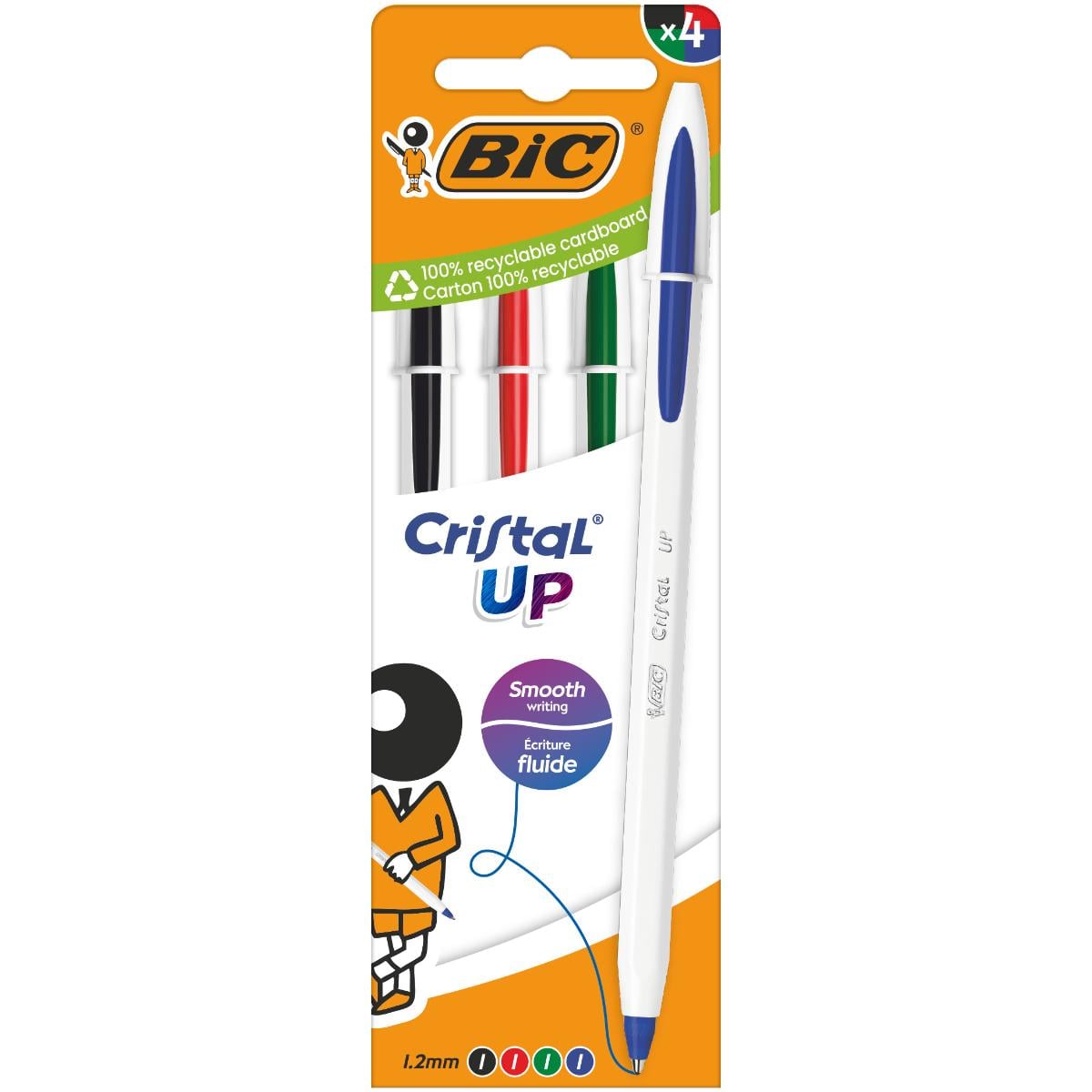 Set 4 Pixuri BIC Cristal Up - Scriere Clară