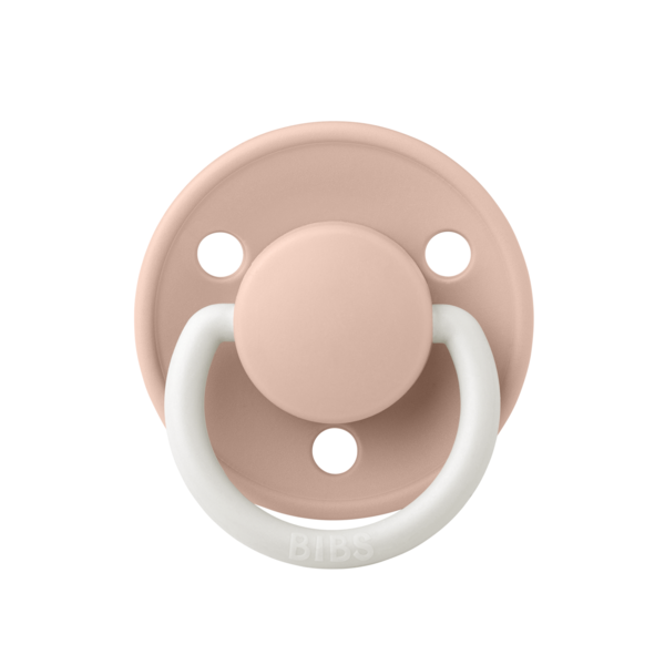 Suzeta Bibs Glow Latex, Tetina Rotunda, Blush - imagine 3