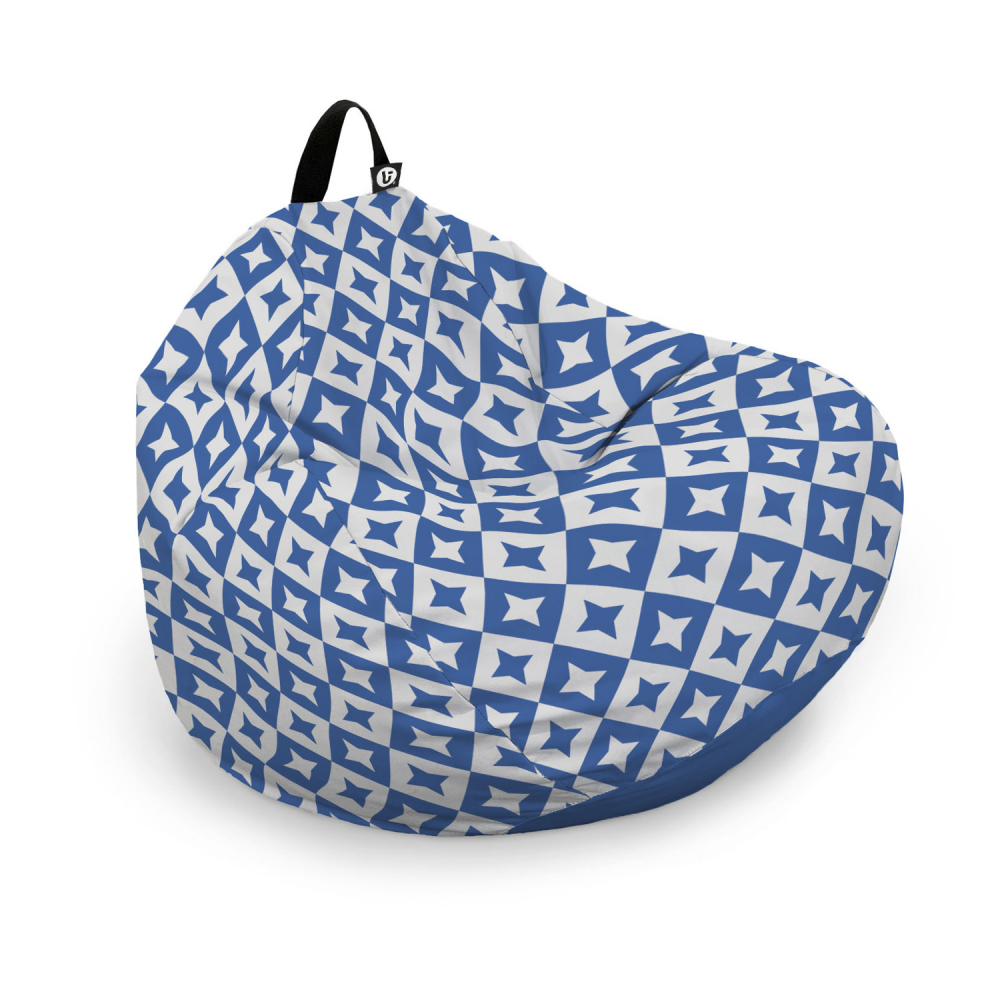 Husa Fotoliu Puf Bean Bag Para XL Oriental Stars Blue - imagine 5