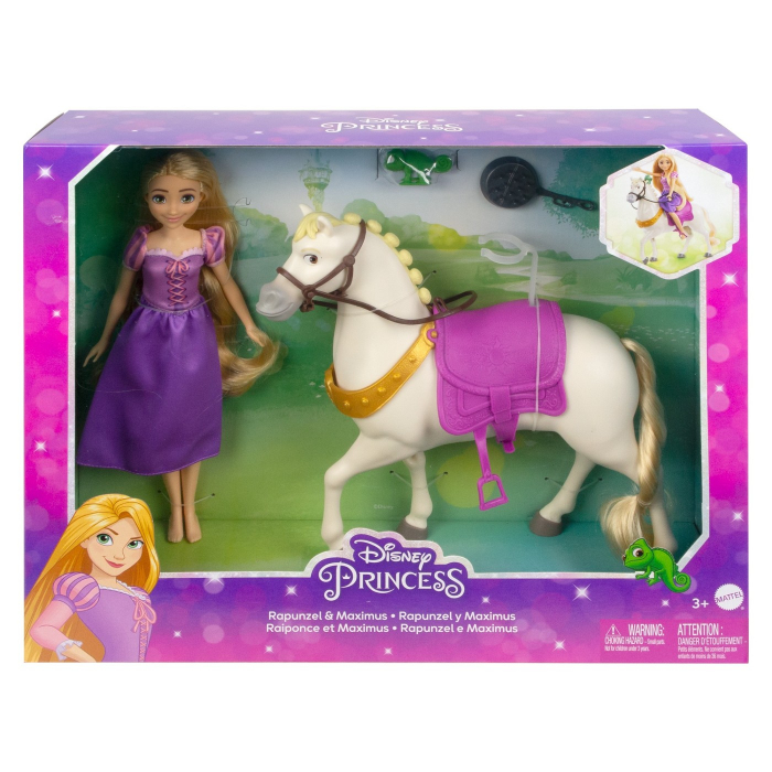 Disney Princess Rapunzel & Maximus Set Păpușă