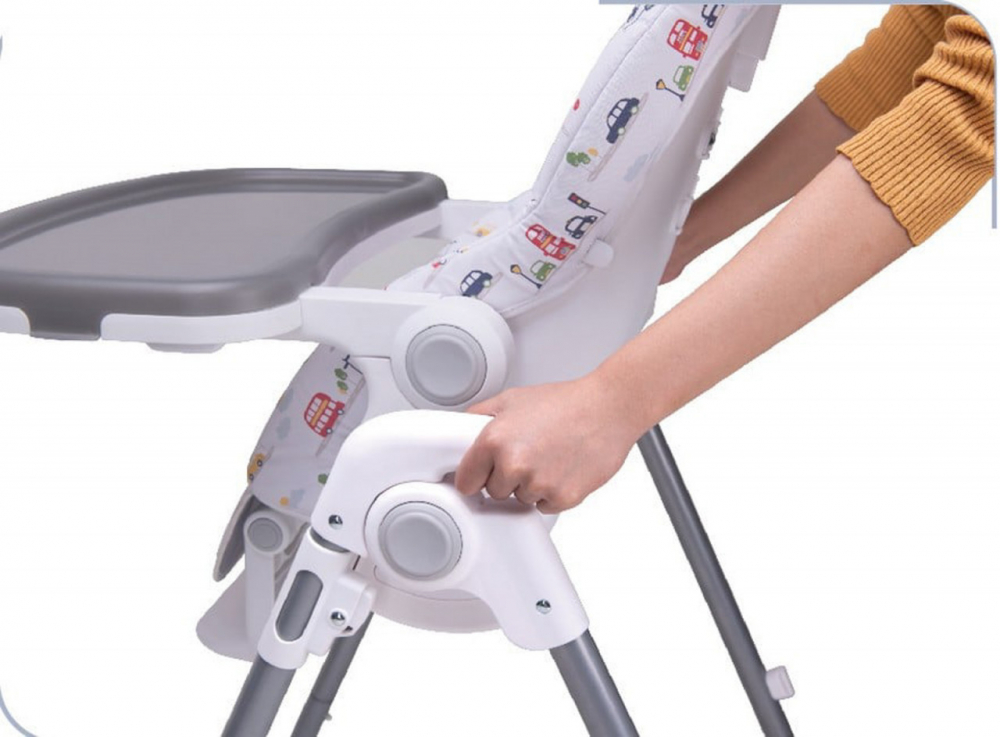 Scaun masă Novokids Go Baby Gri 6 niveluri - imagine 4