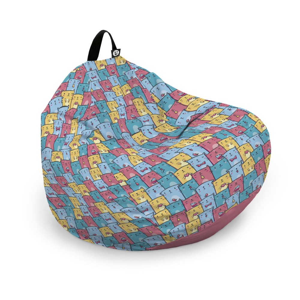 Husa Puf Bean Bag Para XL, Invazia Pisicilor, Updeco - imagine 6