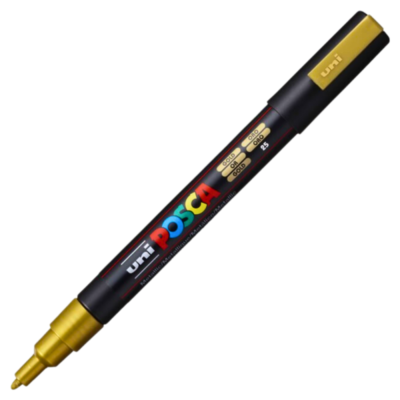 Marker Posca PC-3M Aurii, Vârf Fin, Apă