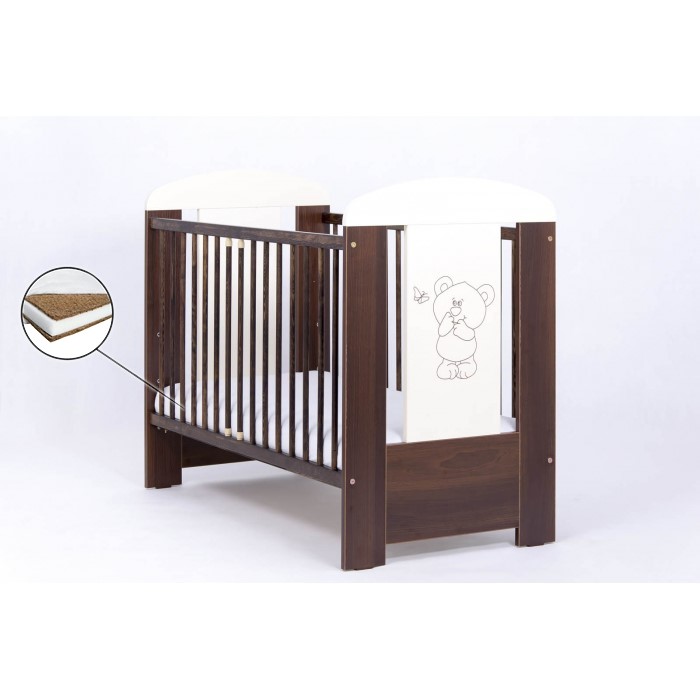 Patut Copii Bear Wenge + Saltea, Eurogloria