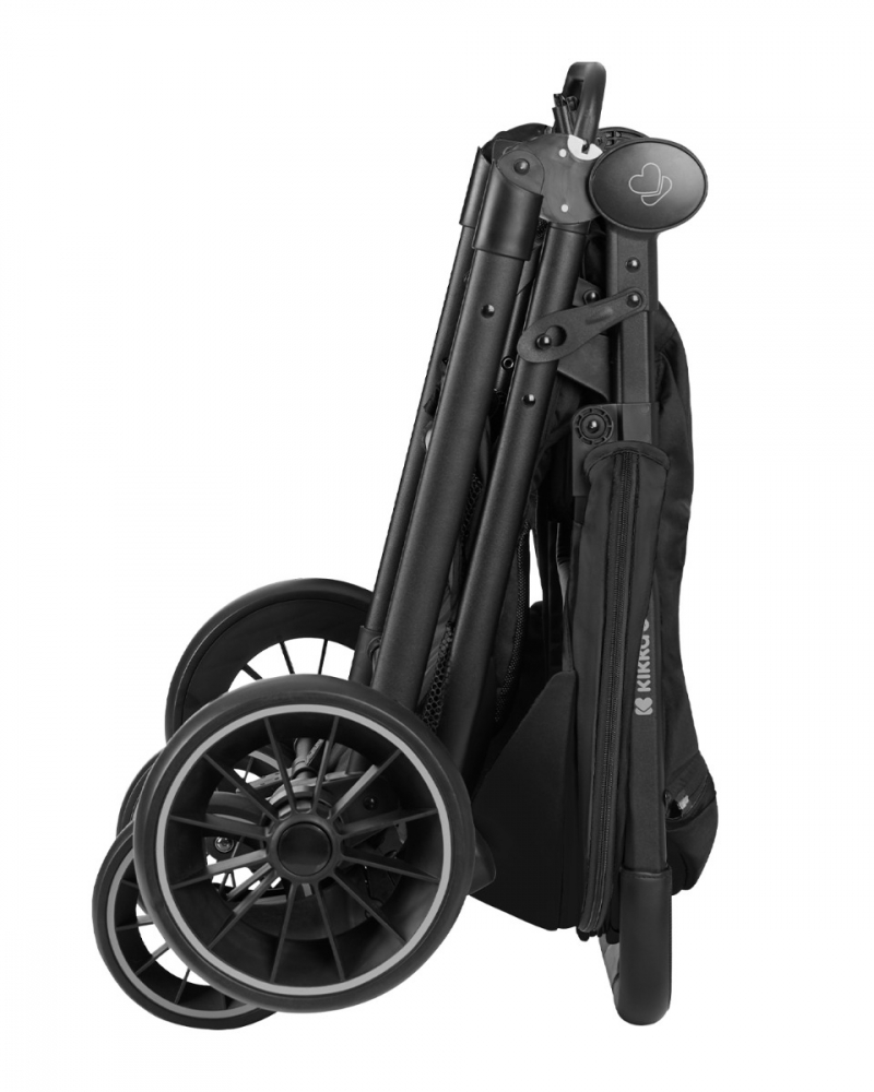 KikkaBoo Sarah Black, Carucior 0-48 luni, Piele Eco