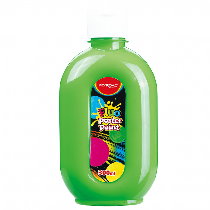 Culoare Tempera Verde Fluorescent Keyroad, 300 ml