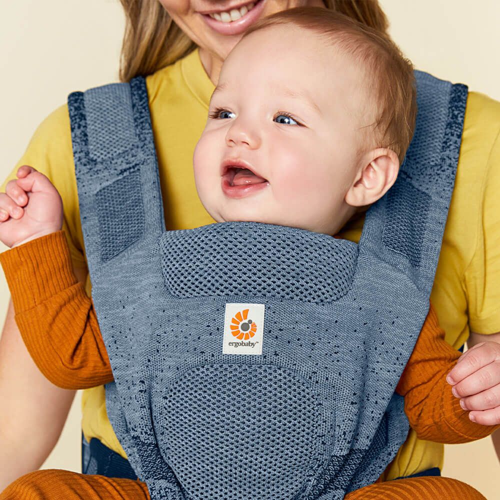 Ergobaby Marsupiu Aerloom Ocean Blue - Confort Superior - imagine 2