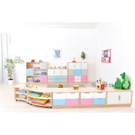 Dulap Quadro Curbat pe Roti S Moje Bambino - imagine 7