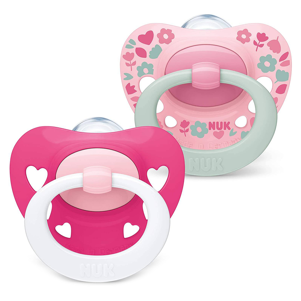 Set 2 Suzete NUK Signature Silicon M3 Roz 18-36 luni - imagine 2