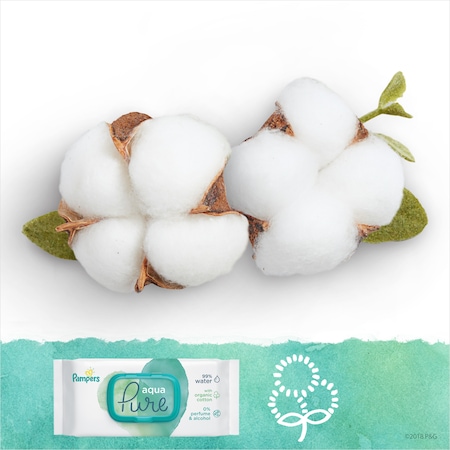 Servetele Pampers Aqua Pure cu Bumbac Organic - imagine 3