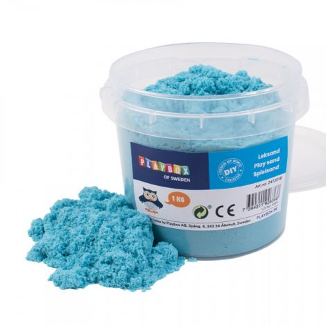 Nisip Kinetic Playbox 1kg Albastru - Modelare Ușoară