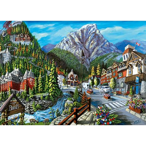 Puzzle Orasul Banff, 1000 Piese - Ravensburger - imagine 2