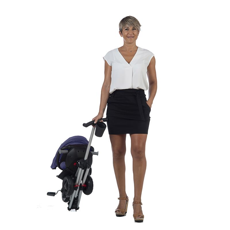 Tricicleta Qplay Nova Ultrapliabilă, Albastru Închis - imagine 2