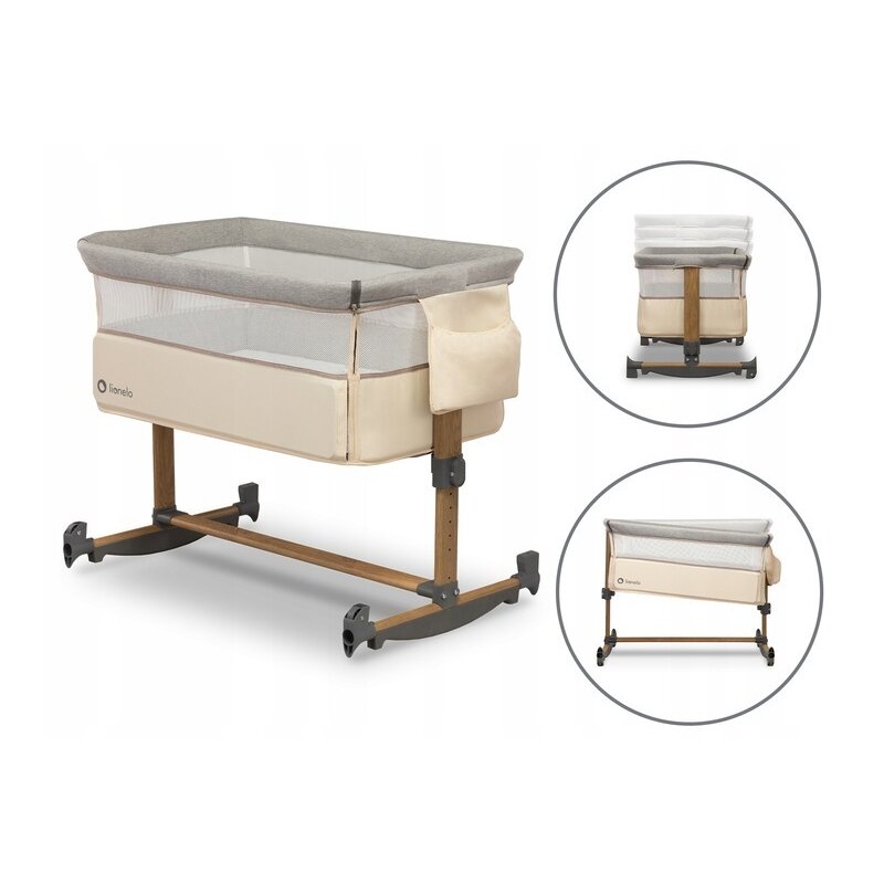 Patut Co-Sleeper Balansare Lionelo Leonie Beige - imagine 2