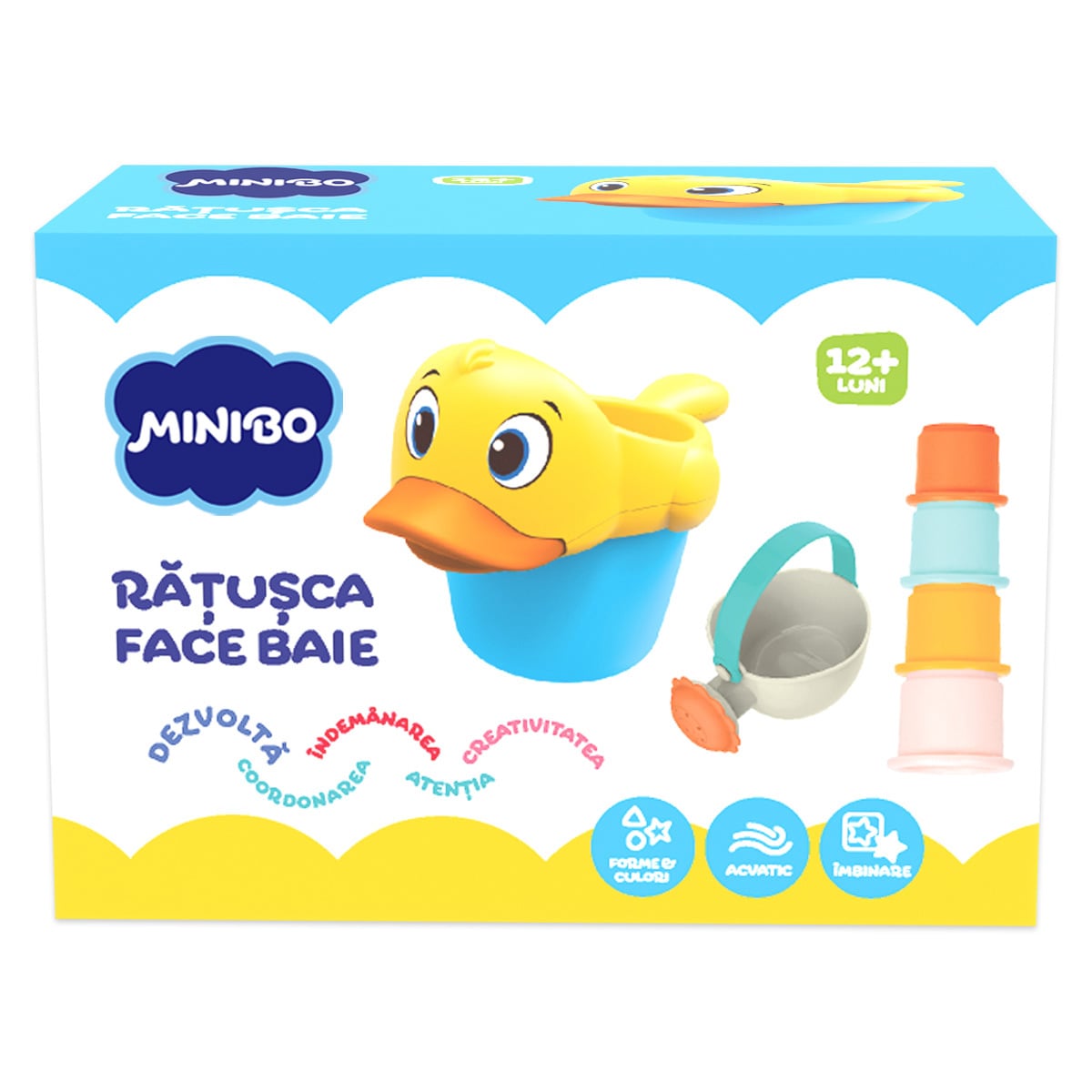 Ratusca face baie Minibo | Jucarie pentru cada, Fara spuma in ochi