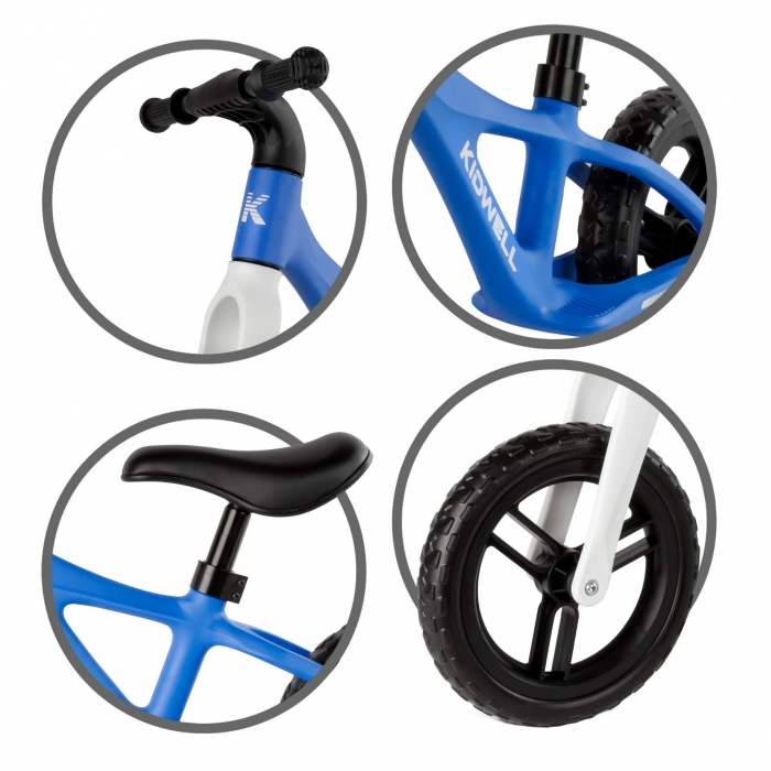 Bicicletă fără pedale Kidwell Jogo Blue - 2.8kg - imagine 3