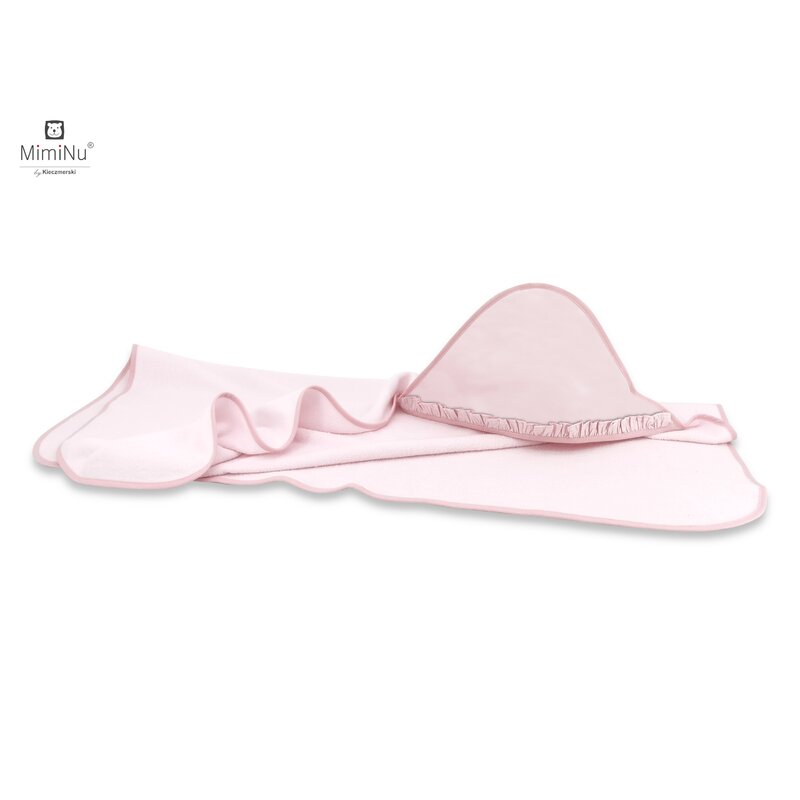 Prosop MimiNu cu glugă, 100x100 cm, Royal Powder Pink