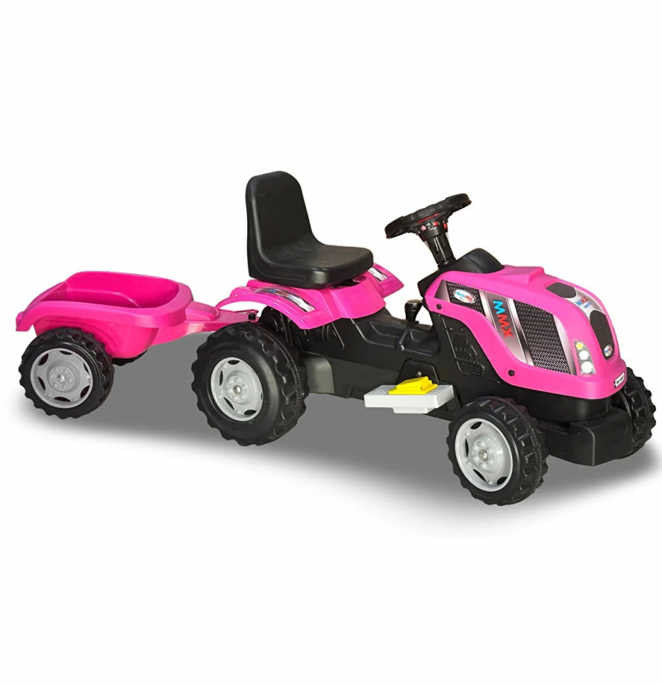 Tractor Electric Micromax MMX Pink cu Remorca - imagine 4