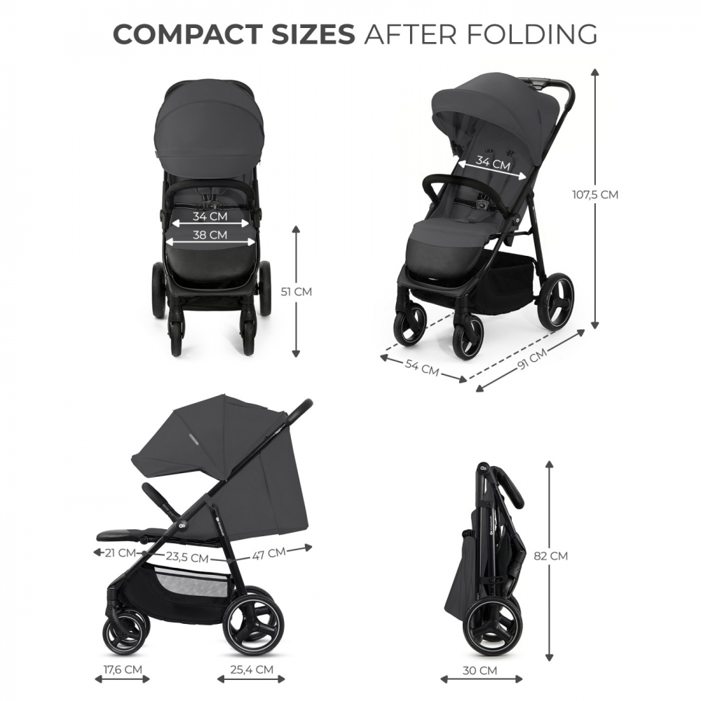 Carucior Kinderkraft Trig 3 - Mai spațios și confortabil - imagine 4