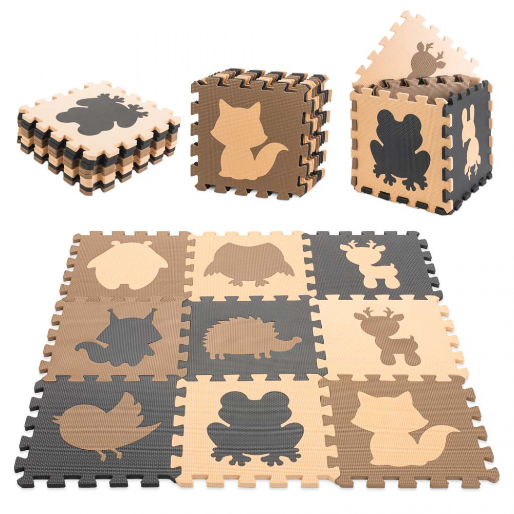 Covoras Puzzle Ikonka 9 piese | Joc Educativ Sigur