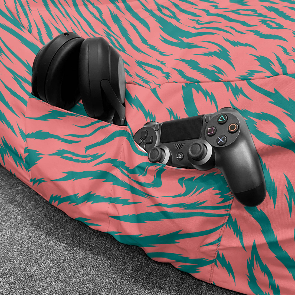 Fotoliu puf XL Chill Tigle Pink Updeco - imagine 4
