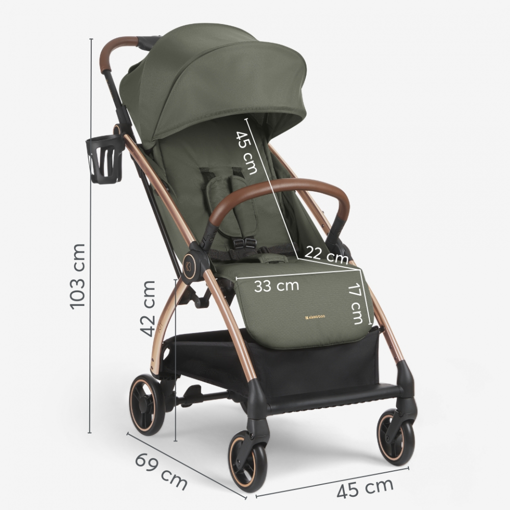 Carucior Sport KikkaBoo Joy Army, Autofold pana la 22kg - imagine 5