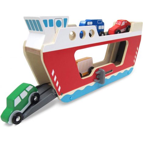 Feribot din lemn Melissa & Doug cu 4 vehicule - imagine 3