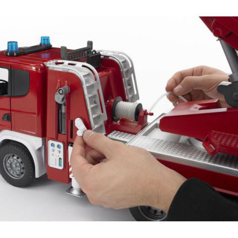 Camion Pompieri Scania Bruder cu Scara și Apă - imagine 9