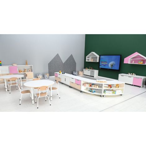 Dulap curbat Quadro S Alb Moje Bambino - imagine 5