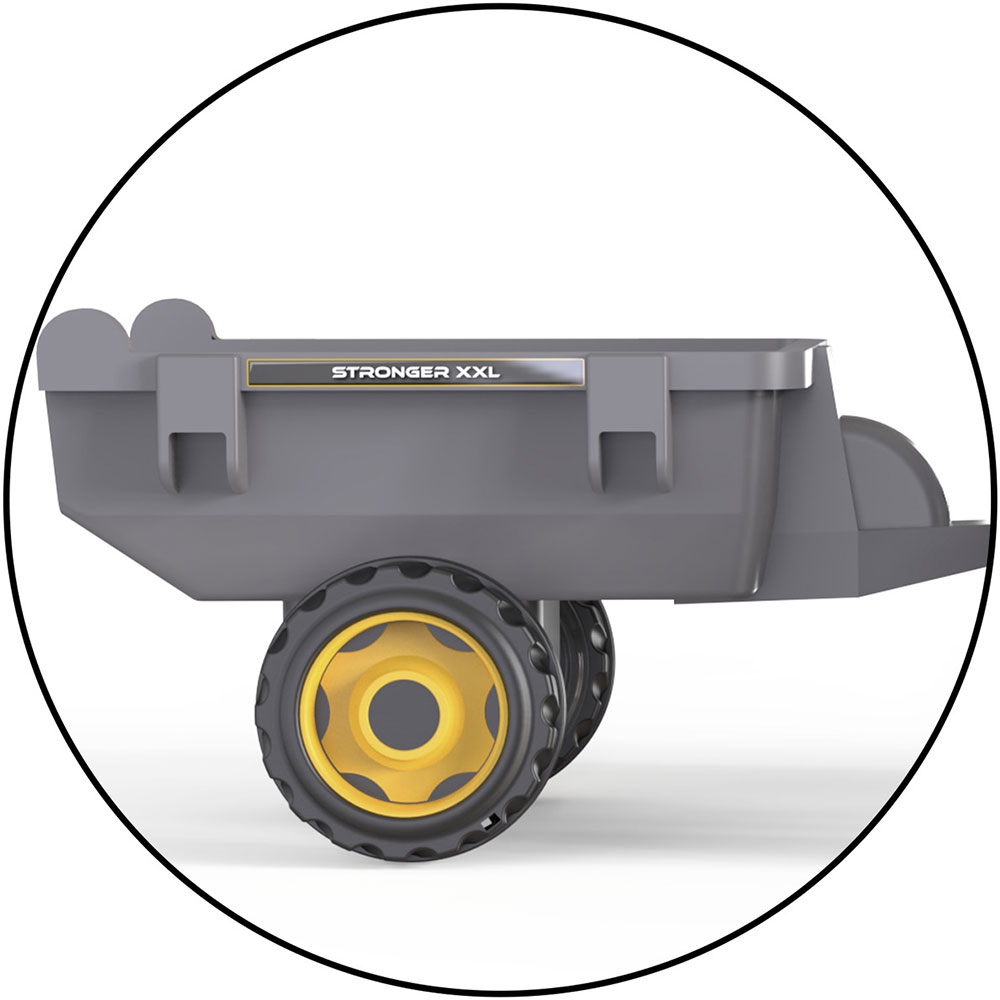 Tractor Smoby Stronger XXL cu Remorcă Gri - imagine 3