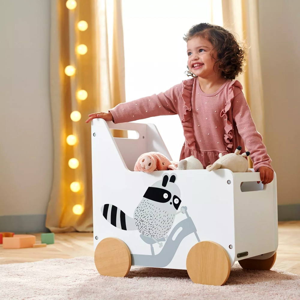 Kinderkraft Racoon - Lada albă elegantă pentru jucării - imagine 6