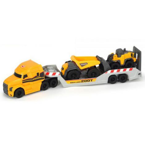 Dickie Toys Mack Volvo Micro Builder cu Remorcă